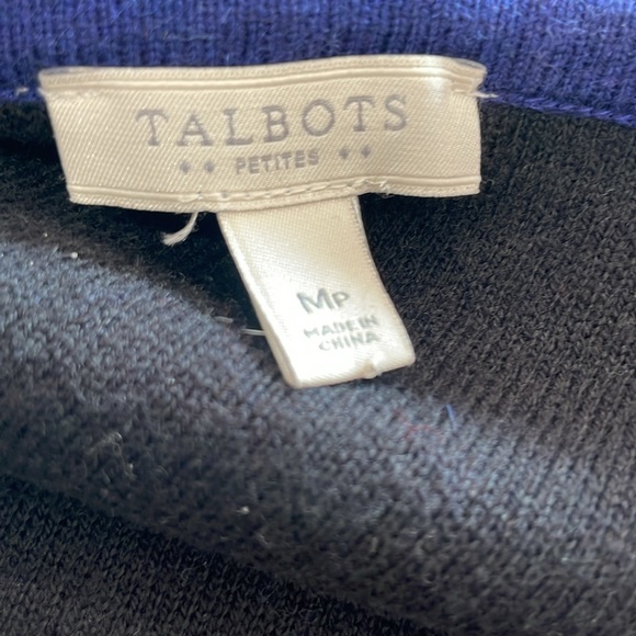 Talbots color block open cardigan blazer MP - Picture 10 of 10